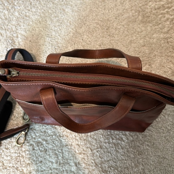 Fat Face Brown Leather Tote Bag - Picture 6 of 6